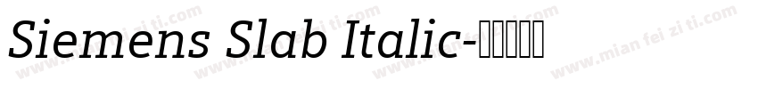 Siemens Slab Italic字体转换